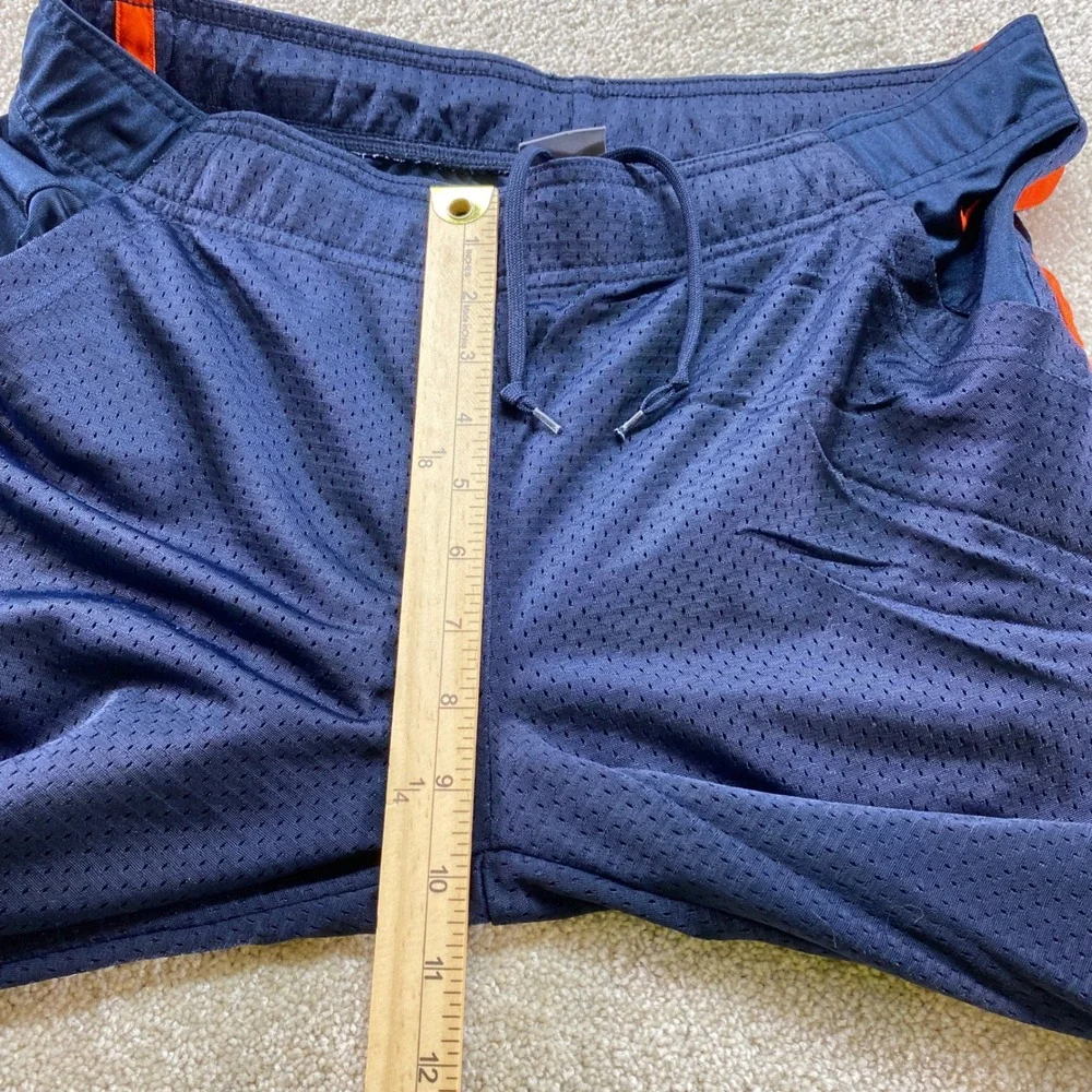 Nike‎ Mesh Track Pants Mens Large Navy Blue Orange Stripe Athletic Sweatpants